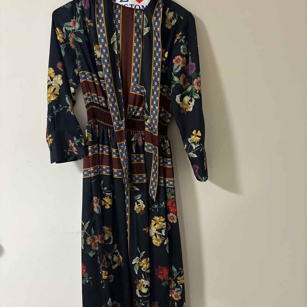 Floral Black Dress